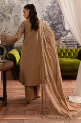 SKC-53 | 3Pc Unstitched Suit Winter Embroidered Karandi Romantique By Marjjan